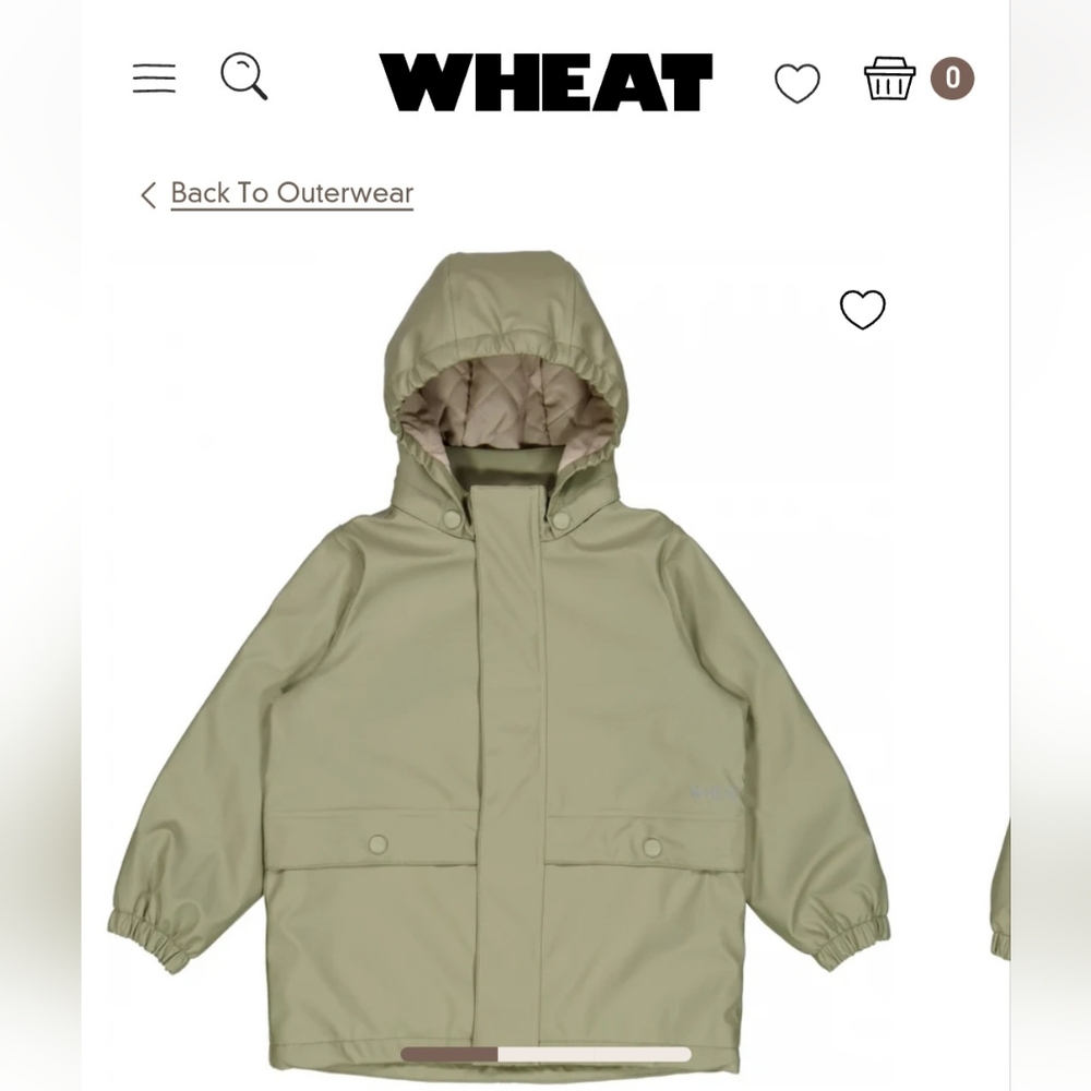 Wheat kids thermo jacket size 4 year